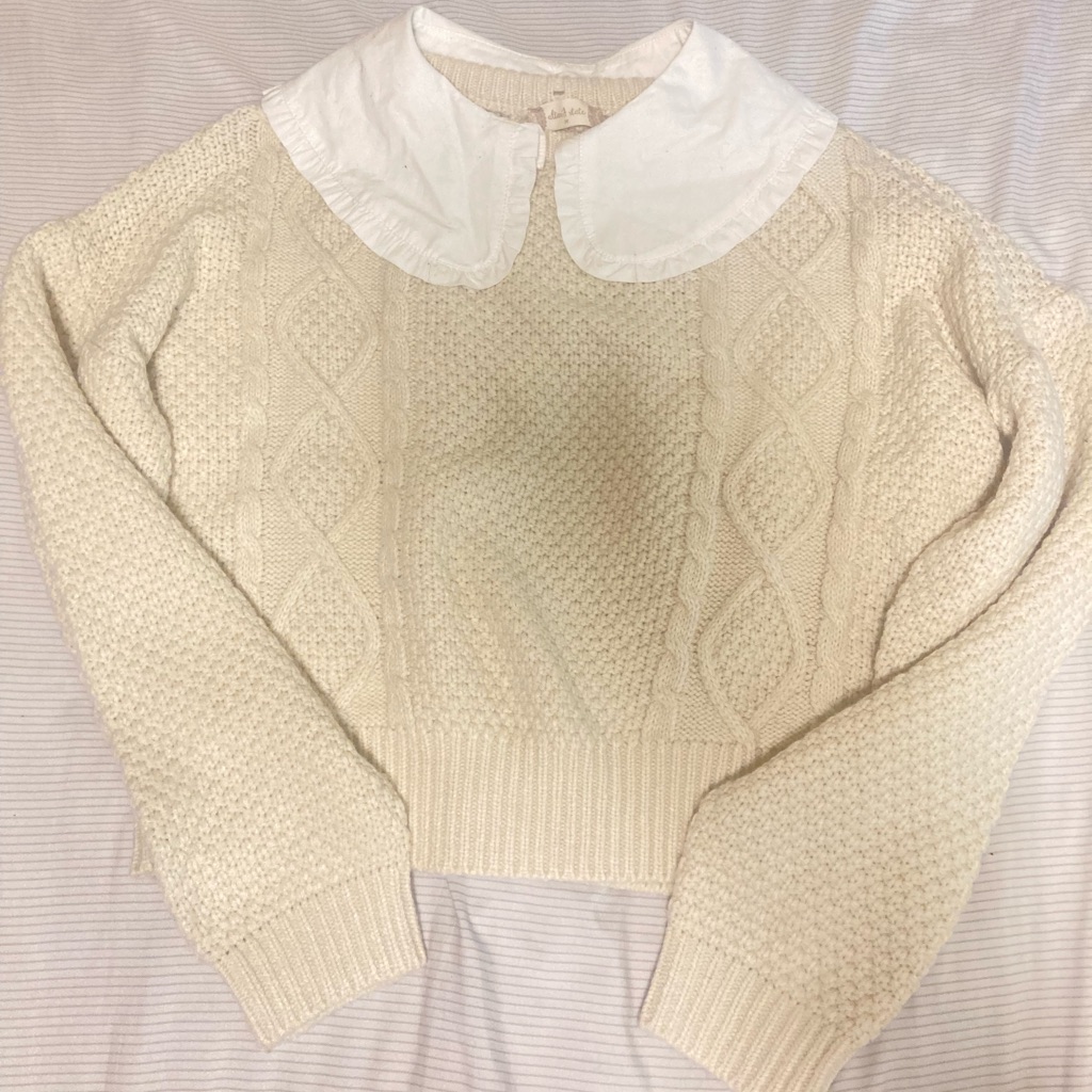 Altar’d State Cream Cable Knit Sweater